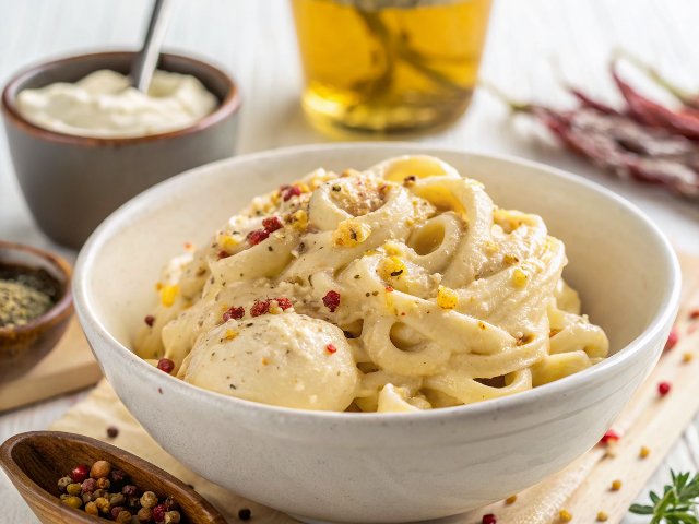 10-Ingredient Creamy Vegan Pantry Pasta