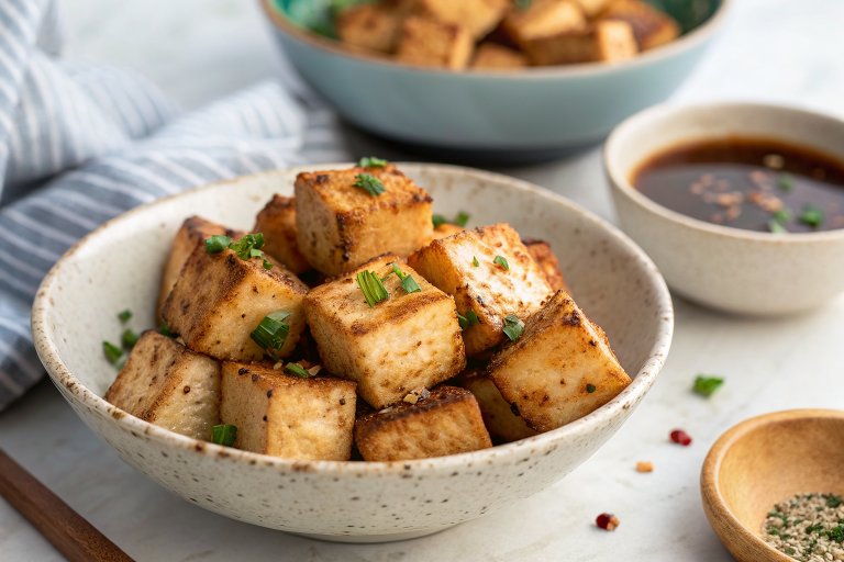 Air Fryer Salt and Pepper Tofu