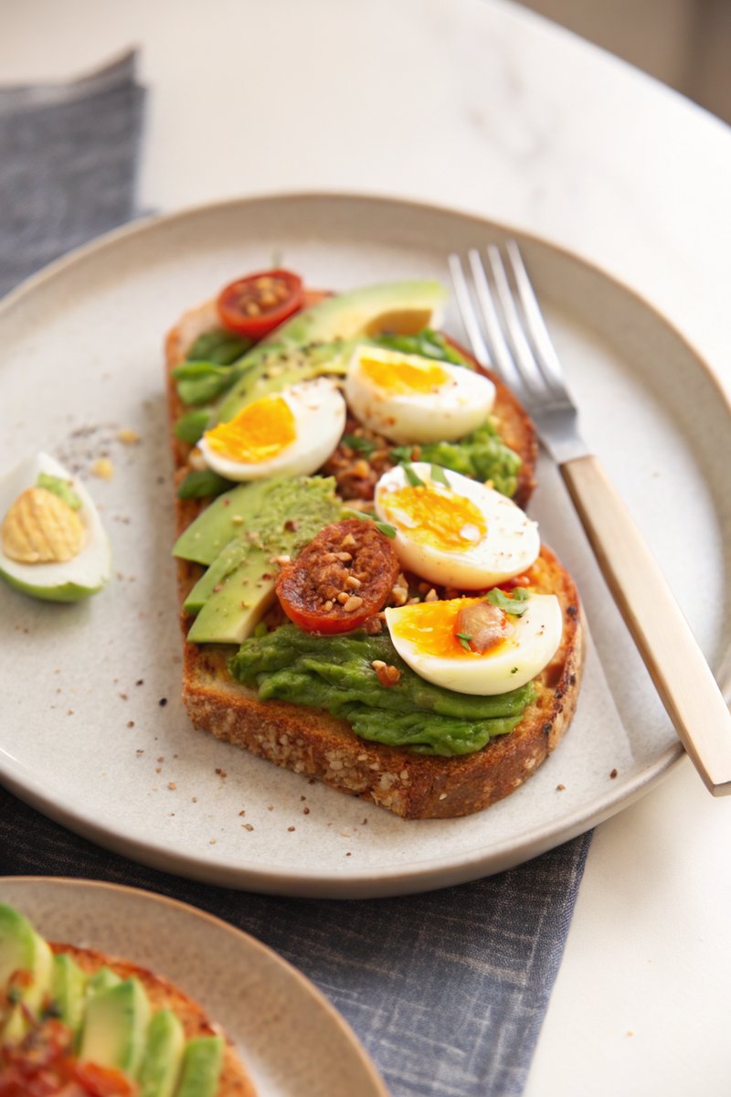 Avocado and Egg Toast with Chili Oil