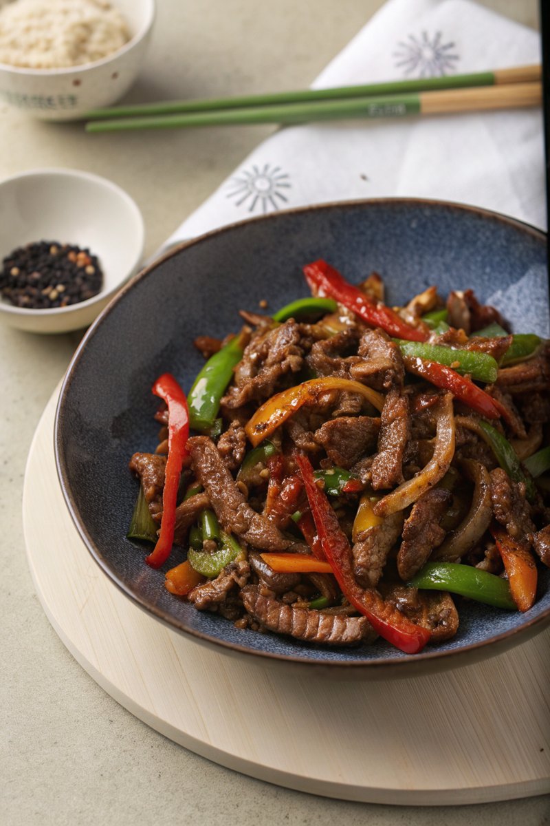 Black Pepper Beef Stir-Fry