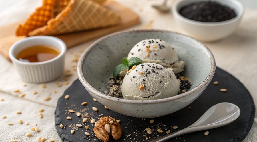 Black Sesame Ice Cream