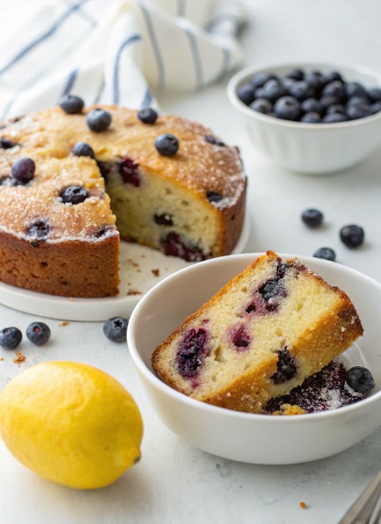 Blueberry Lemon Yogurt Cake