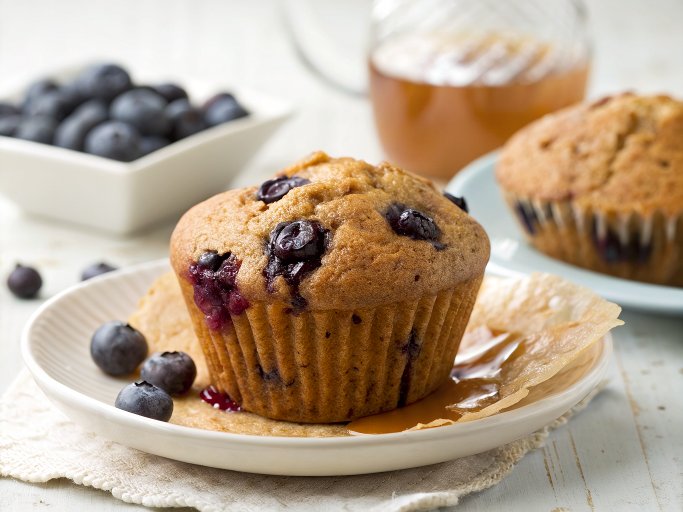 Blueberry Maple Bran Muffins