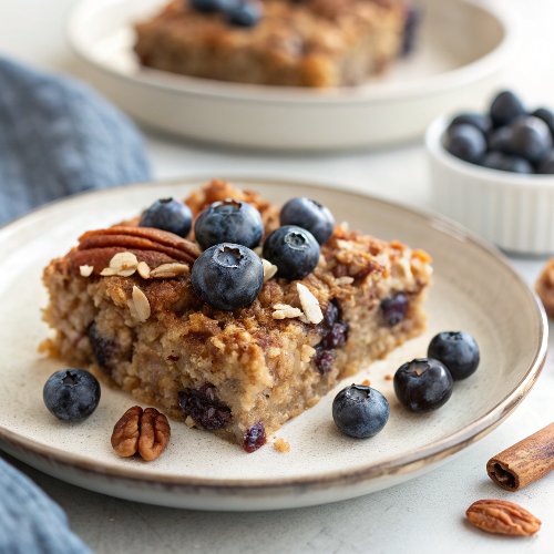 Blueberry Pecan Baked Oatmeal