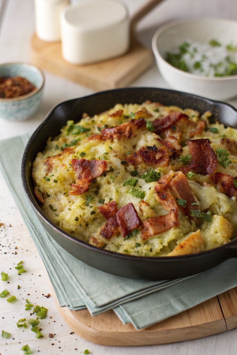 Bubble and Squeak with Crispy Bacon