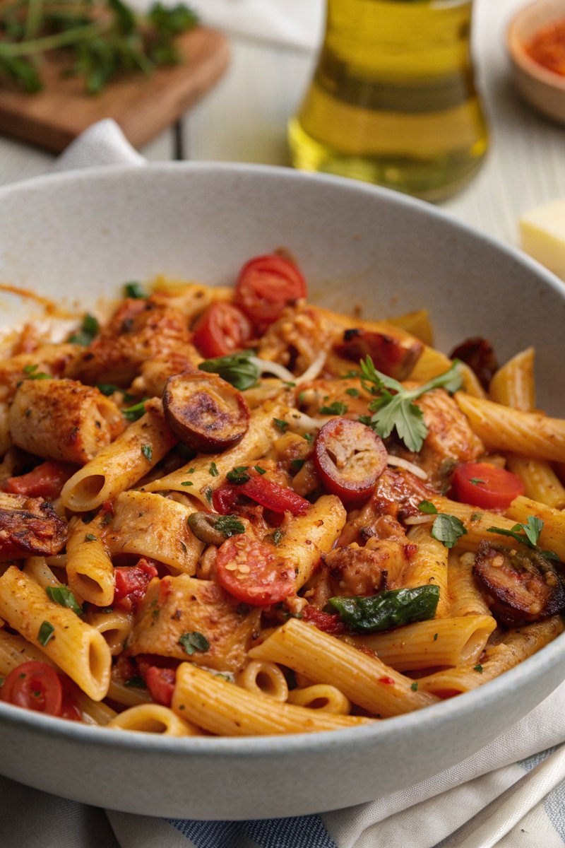Cajun Chicken and Chorizo Pasta