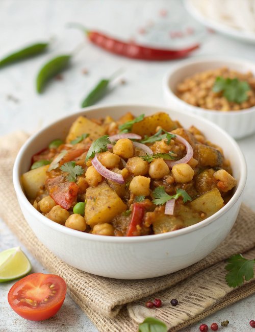 Chana Aur Aloo Ki Sookhi Sabzi Recipe