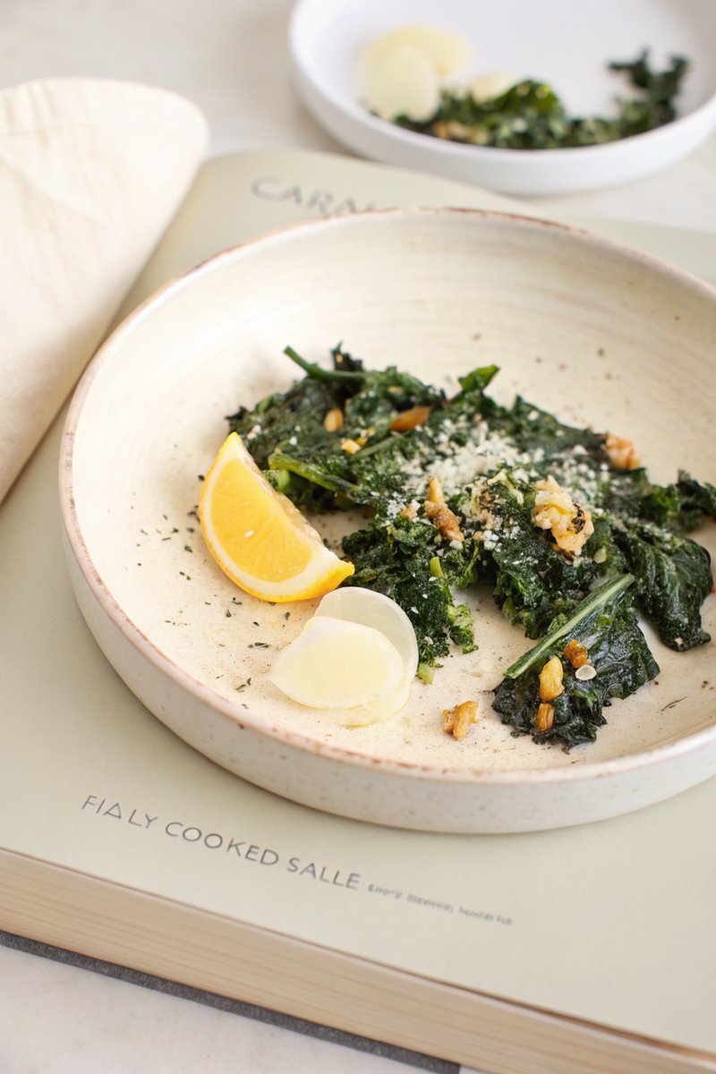 Charred Kale with Garlic and Parmesan
