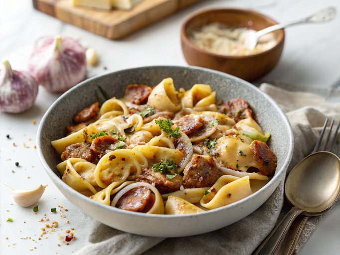 Cheese Tortellini And Sausage Skillet