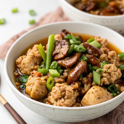 Chinese Ground Chicken Bowl