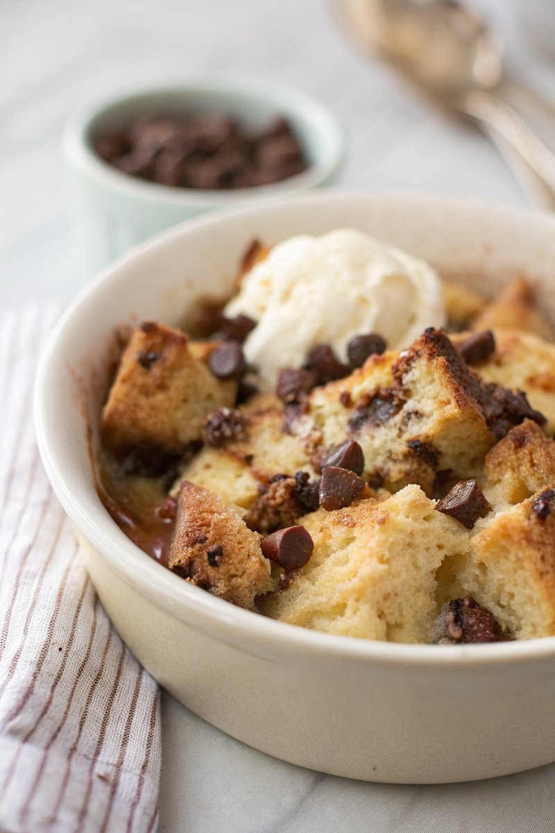 Chocolate Chip Bread Pudding