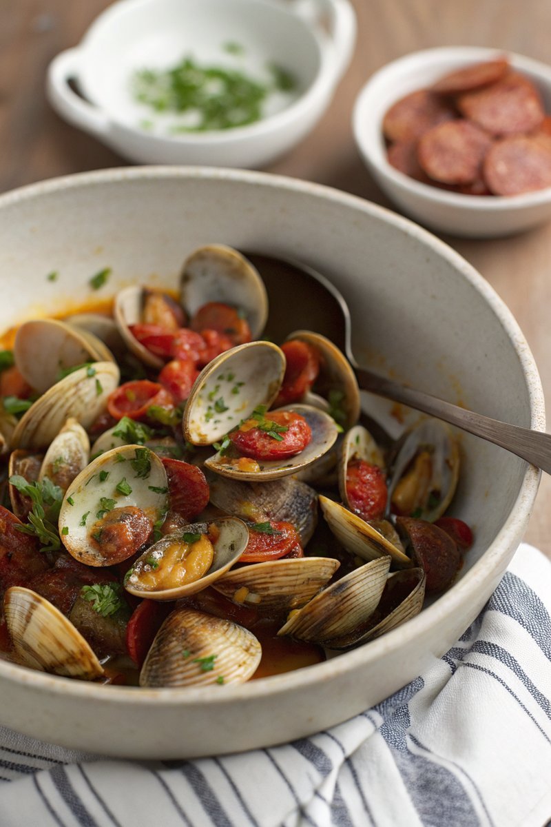 Clams with Chorizo and Sherry
