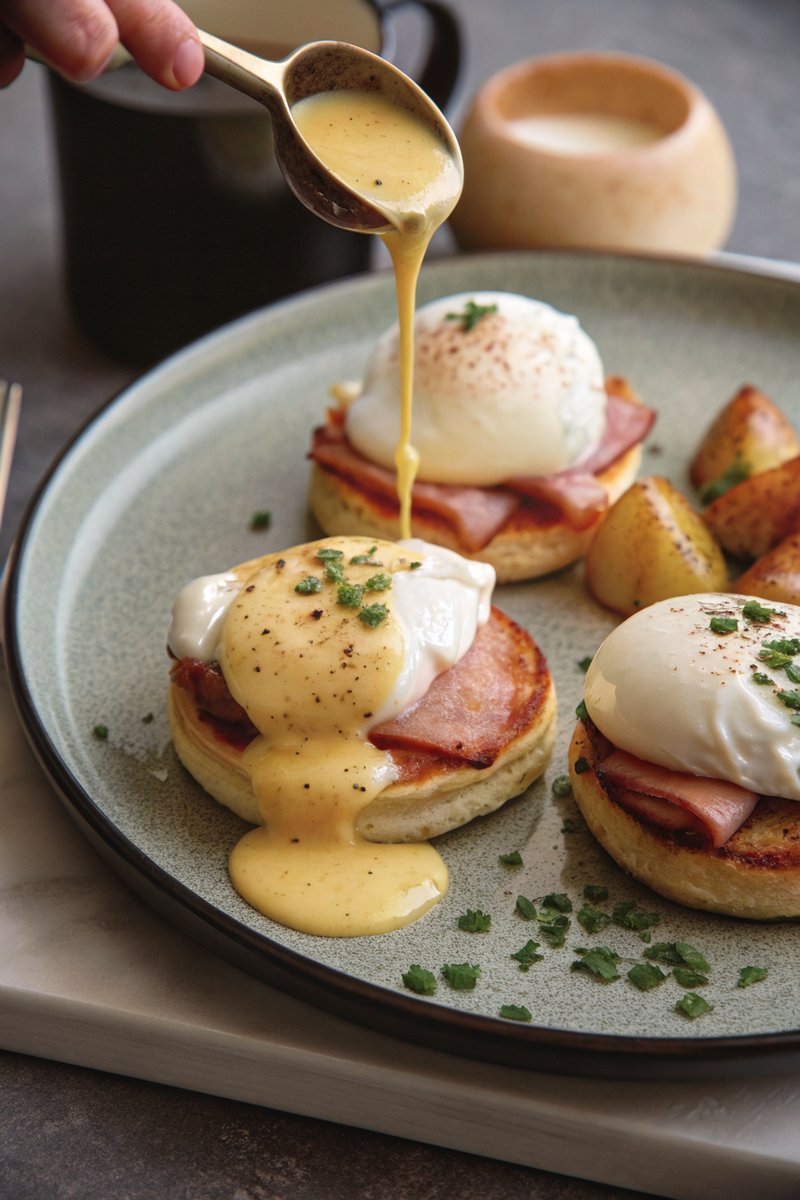 Classic Eggs Benedict with Hollandaise Sauce