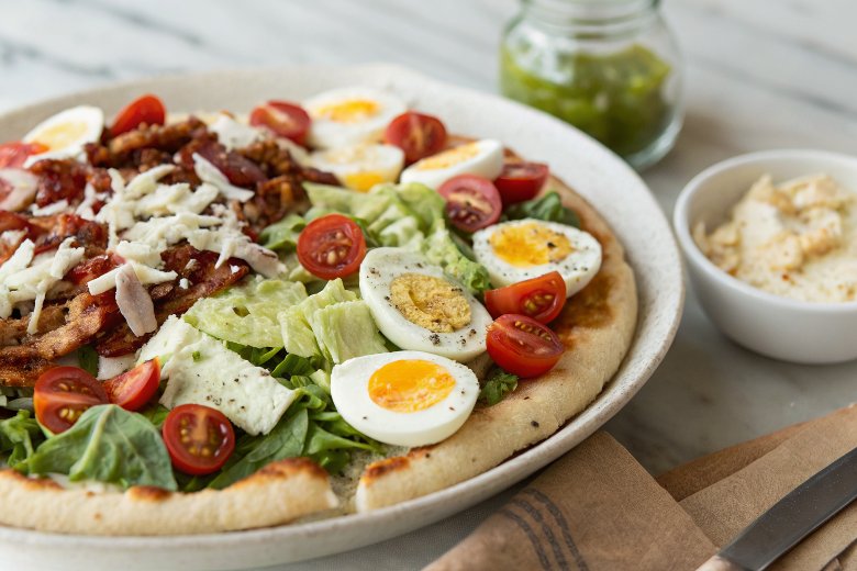 Cobb salad pizza