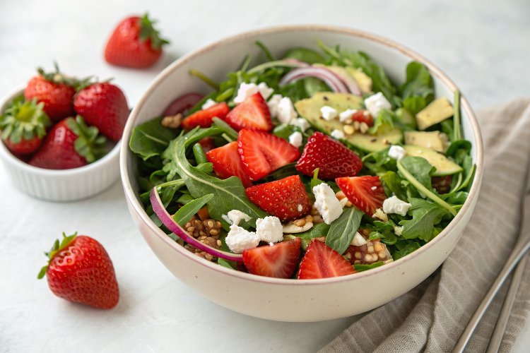 Colorful Strawberry Arugula Salad