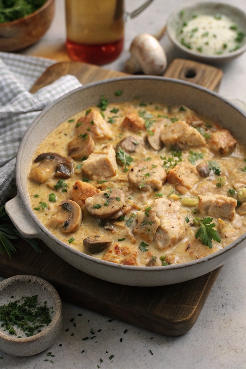 Creamy Chicken and Mushroom Casserole