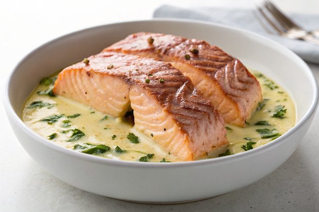 Creamy Salmon Piccata
