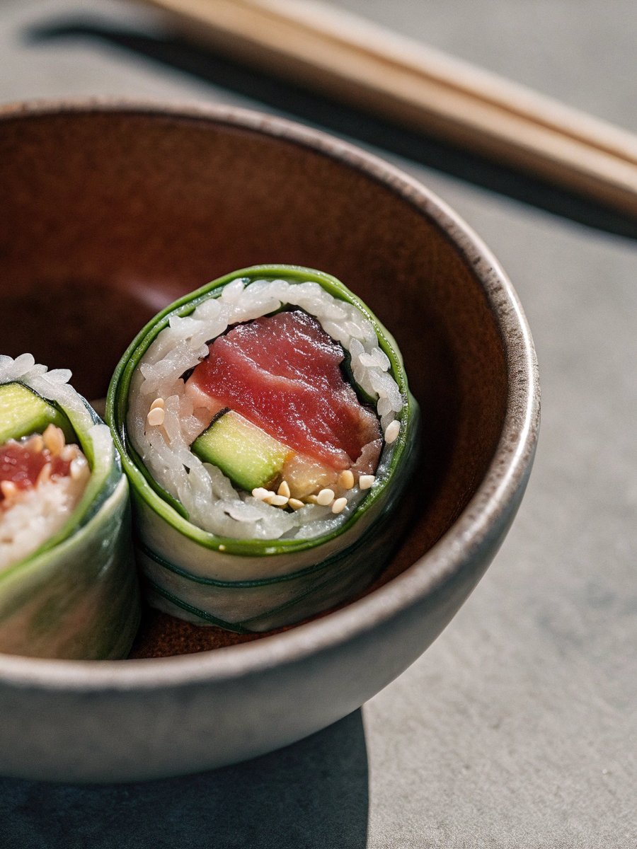 Cucumber Wrapped Sushi