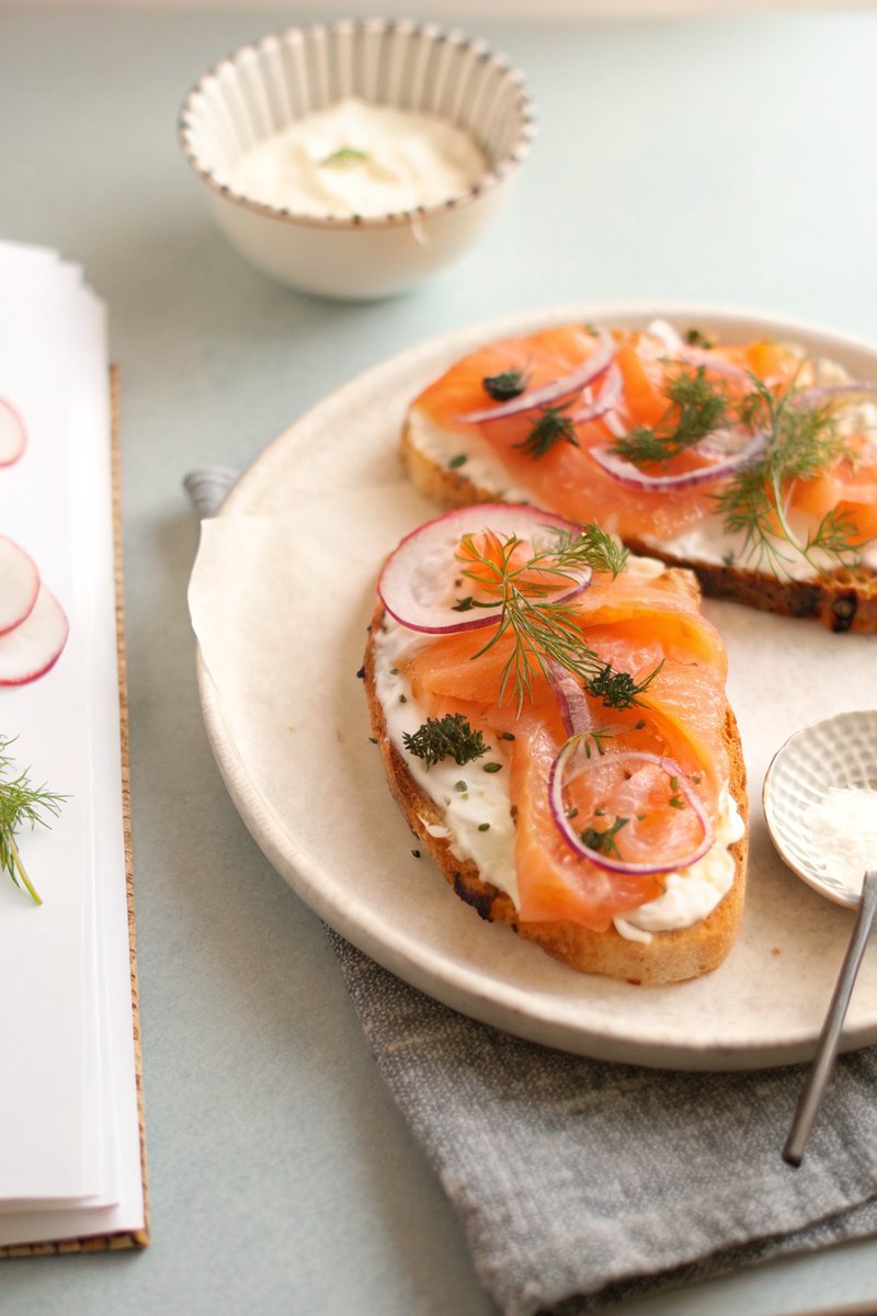 Danish Gravlax Open-Faced Sandwich