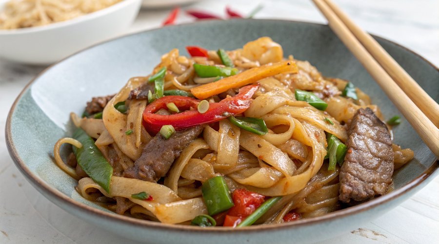 Drunken noodles (pad kee mao)