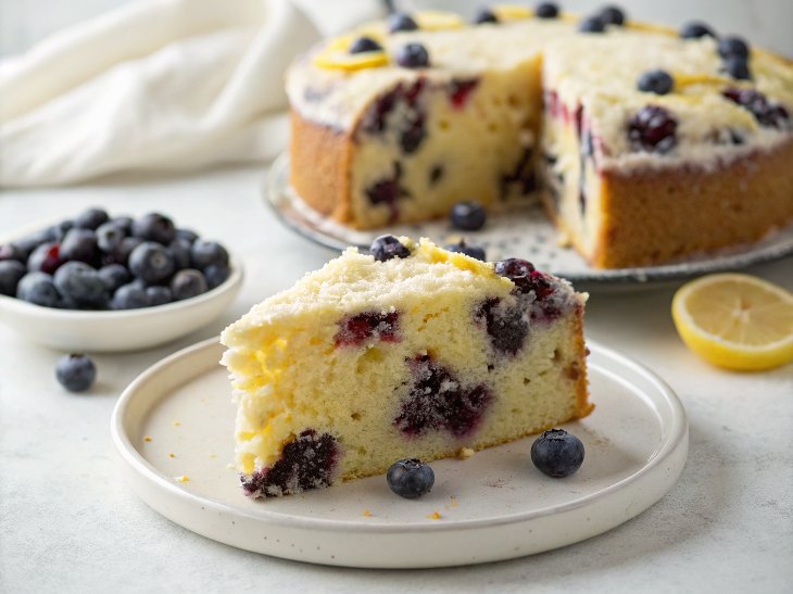 Easy Lemon Blueberry Cake