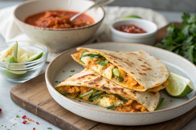 Egg and Kimchi Quesadilla