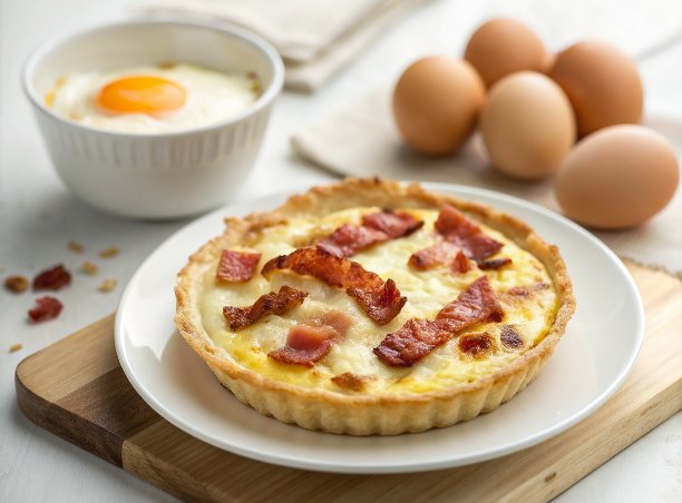 Egg & bacon pie