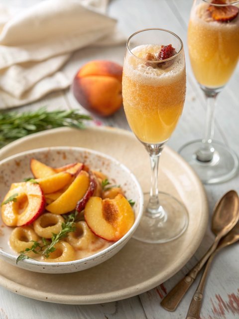 Fresh Bellini Cocktail