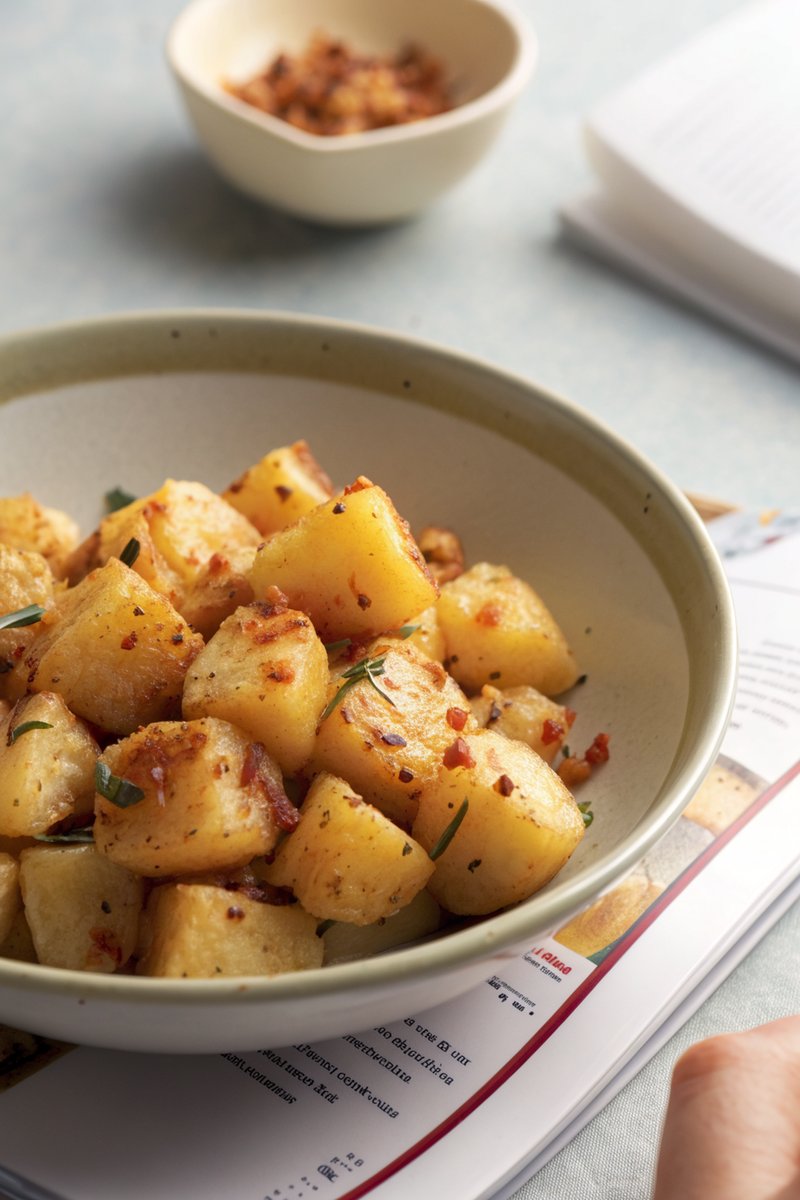 Garlic Butter Slow-Cooked Potato Cubes