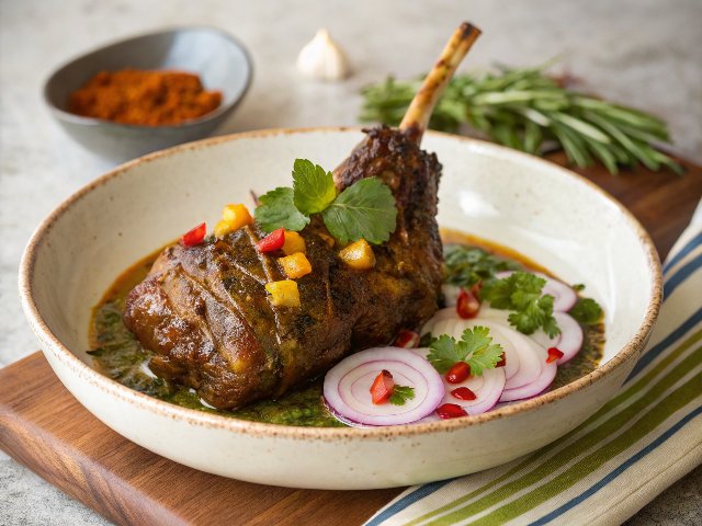 Georgian-inspired leg of lamb