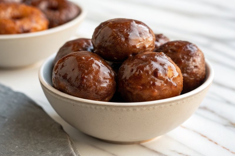 Glazed Chocolate Donut Holes