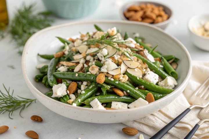 Green Bean Salad with Toasted Almonds & Feta