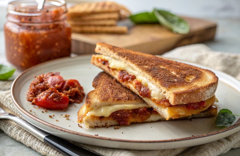 Grilled Cheese Sandwiches with Sun-Dried Tomato Pesto