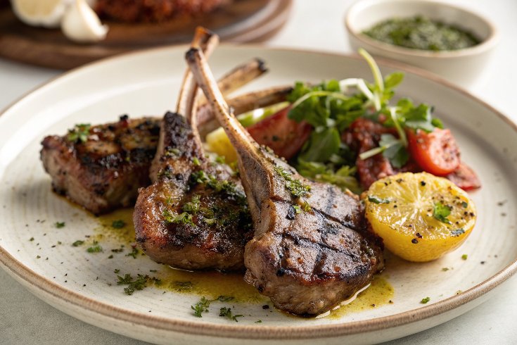 Grilled Harissa Lamb Chops