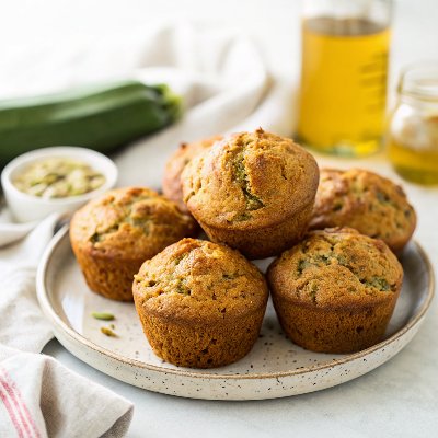 Honey and Olive Oil Zucchini Muffins