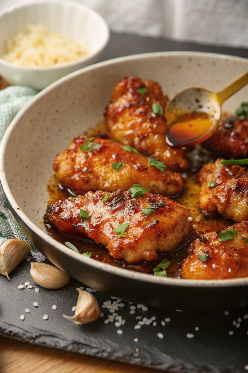 Honey Garlic Chicken Thighs