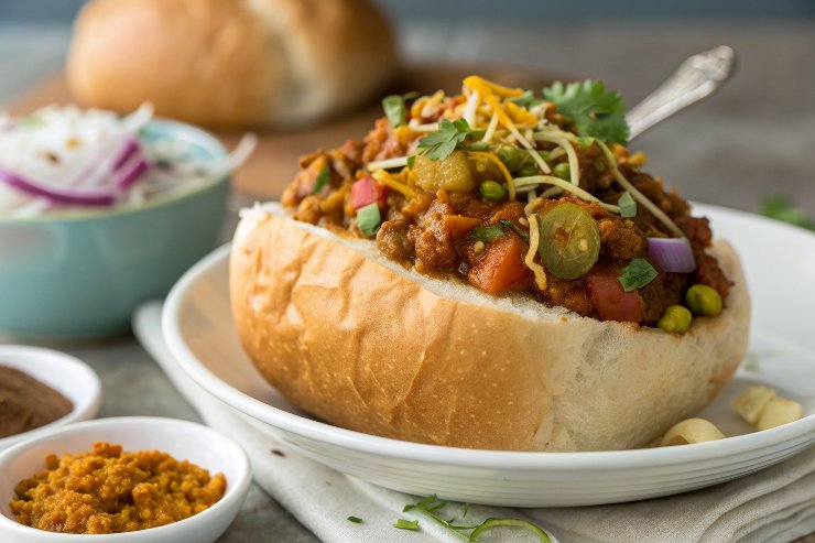 Indian Misal Bunny Chow Recipe
