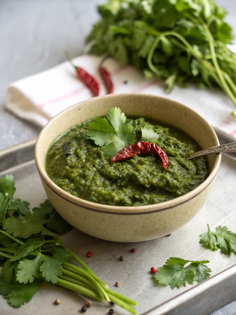 Kothamalli Thovayal Recipe (Dry Coriander Leaves Chutney)