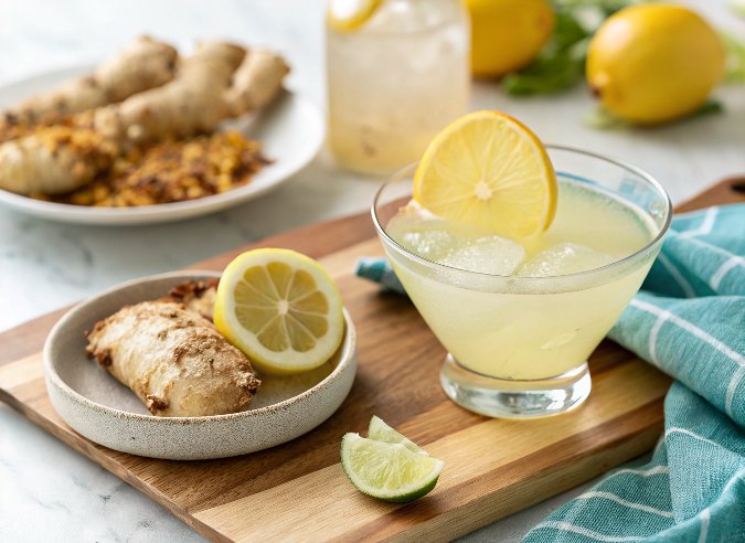 Lemon Ginger Gimlets