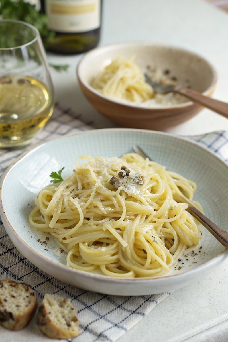 Linguine with White Truffle Oil