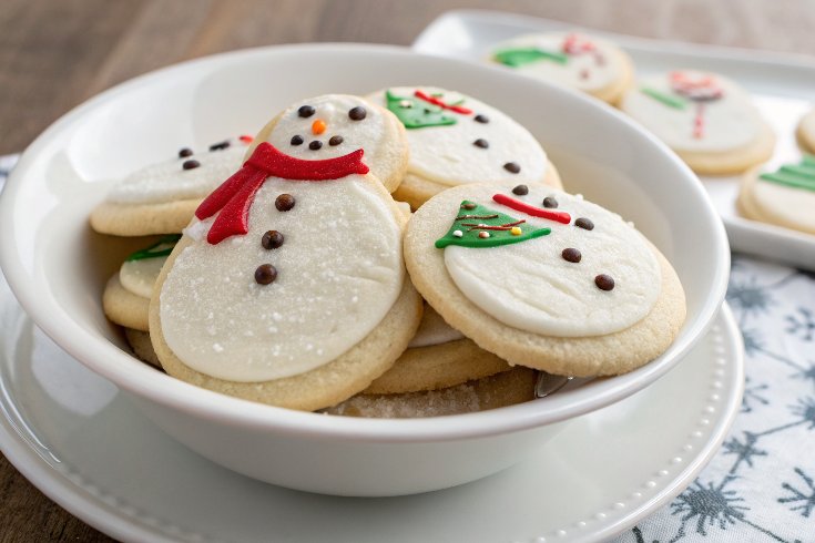 Lofthouse Style Snowman Sugar Cookies