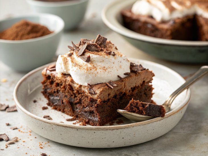 Magic Gooey Chocolate Meringue Texas Sheet Cake.