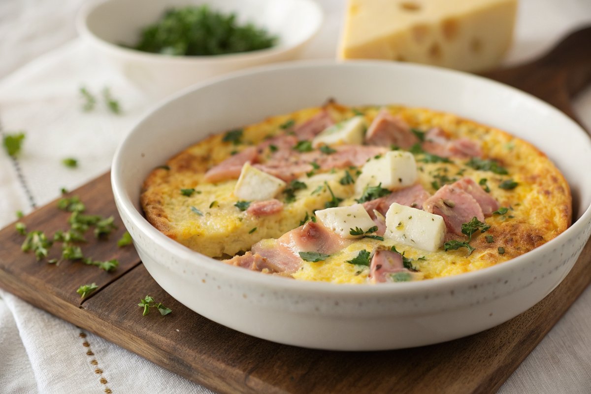 Mortadella and Mozzarella Frittata