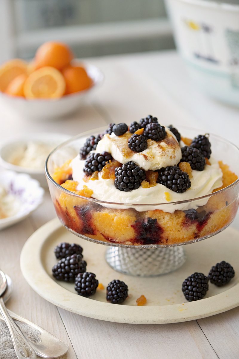 Orange and Blackberry Trifle