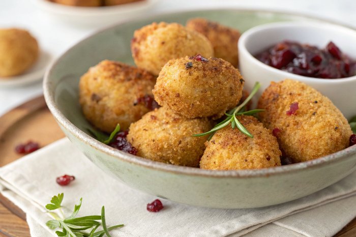 Pancetta, cheddar & cranberry croquettes