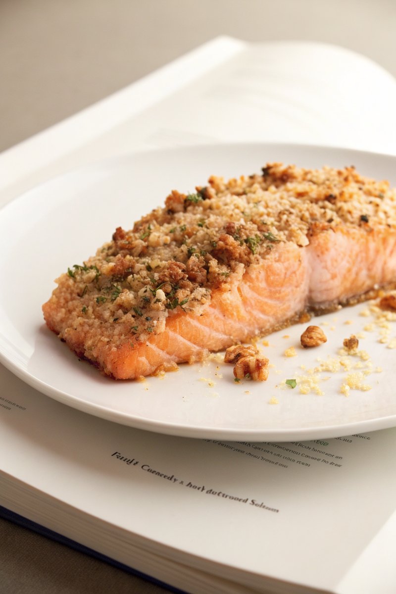 Parmesan and Nut Crusted Salmon