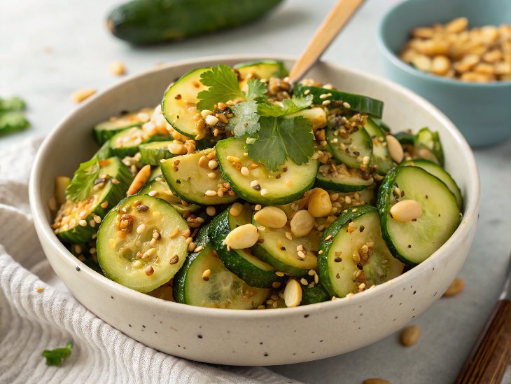 Peanut & Chili Oil Cucumber Salad