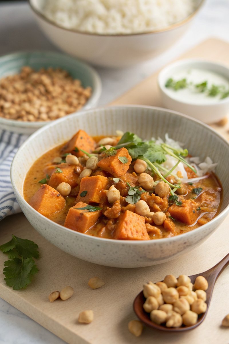 Peanut Satay Sweet Potato Curry