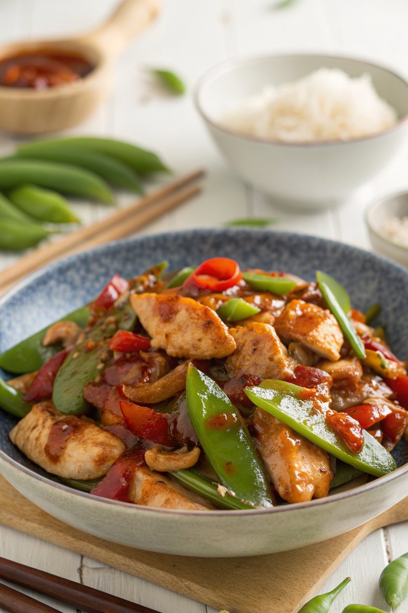 Quick Chicken Stir-Fry with Sweet and Spicy Sauce