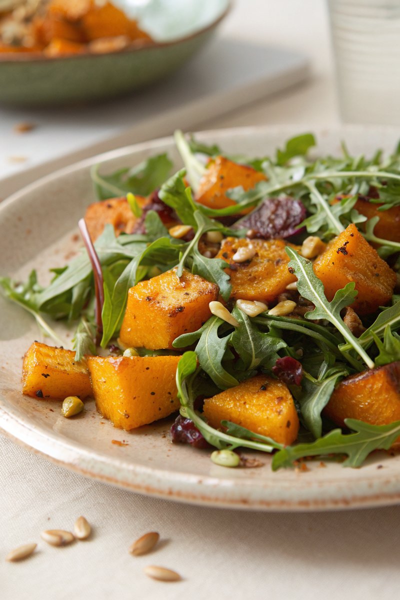 Roasted Butternut Squash and Rocket Salad